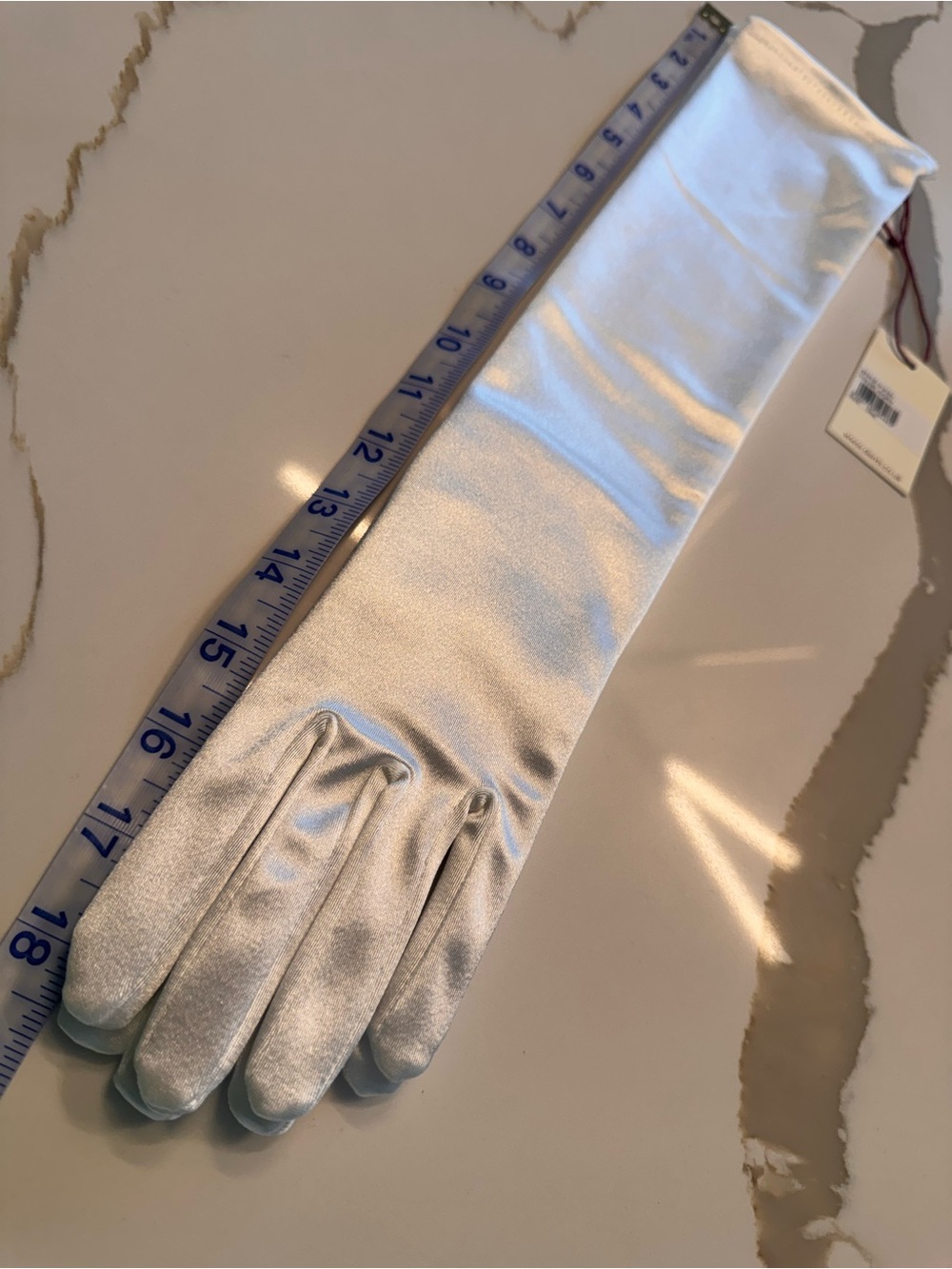 Dents Ivory Satin Long Opera Gloves Bridal Formal Evening Size One NWT - Picture 2 of 3